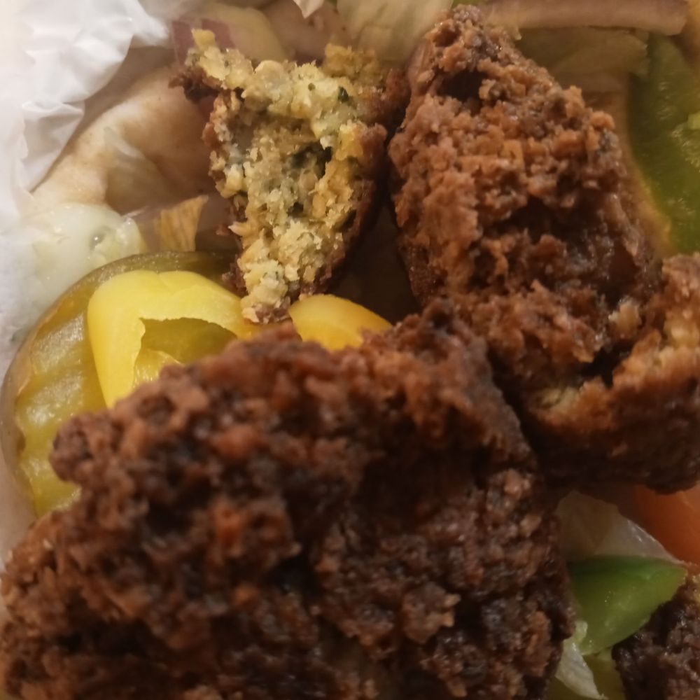 Gyro King - Dry overcooked falafel. Not even round just hard blobs. - Halal Near Me - Dumont, New Jersey Gyro King - Dry overcooked falafel. Not even round just hard blobs. - Halal Near Me - Dumont, New Jersey