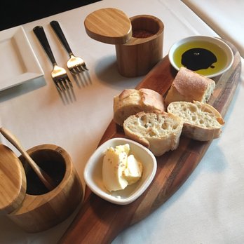EB Strong's - Bread, butter with artisanal Hawaiian sea salts, and olive oil with balsamic vinegar - New American Near Me - Burlington, Vermont EB Strong's - Bread, butter with artisanal Hawaiian sea salts, and olive oil with balsamic vinegar - New American Near Me - Burlington, Vermont