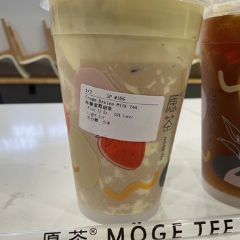 Moge Tee Tysons Corner - Creme brulee milk tea in plus size - Bubble Tea Near Me - Tysons Corner, Virginia