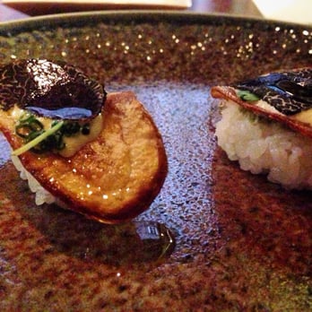 O Ya - Potato fingerling with pine nuts mayo topped with black truffle. - Japanese Near Me - Boston, Massachusetts O Ya - Potato fingerling with pine nuts mayo topped with black truffle. - Japanese Near Me - Boston, Massachusetts
