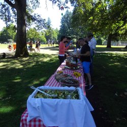 It's BBQ Time Catering - We can set up a spread just about anywhere