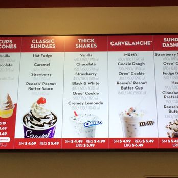 Carvel - Menu 08/26/19 - Ice Cream & Frozen Yogurt Near Me - New York, New York Carvel - Menu 08/26/19 - Ice Cream & Frozen Yogurt Near Me - New York, New York