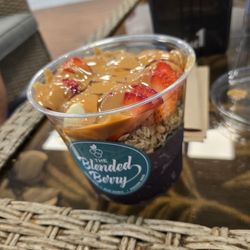 The Blended Berry - The homemade peanut butter was so yummy.  Added strawberry instead of blueberries