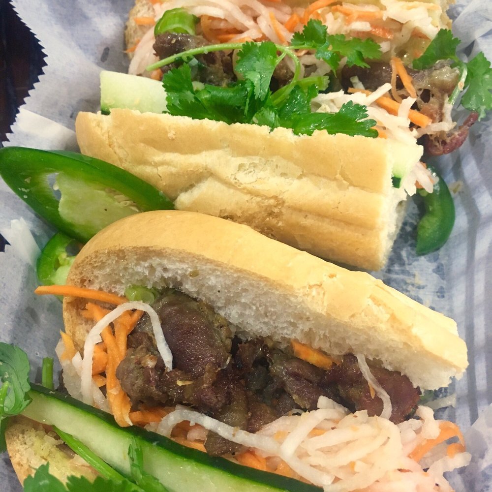 Grilled pork banh mi was good