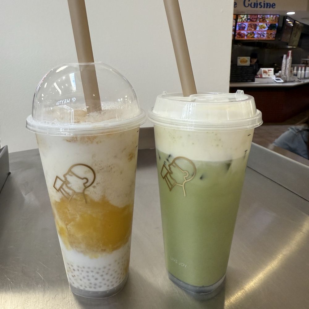 HeyTea - Coconut Mango Boom and Matcha Cloud - Bubble Tea Near Me - Tysons, Virginia HeyTea - Coconut Mango Boom and Matcha Cloud - Bubble Tea Near Me - Tysons, Virginia