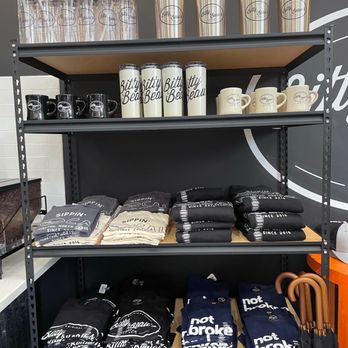 Bitty & Beau's Coffee - Selection of merchandise for purchase: drink ware, apparel, umbrellas, hats, and much more. - Coffee & Tea Near Me - Wilmington, North Carolina Bitty & Beau's Coffee - Selection of merchandise for purchase: drink ware, apparel, umbrellas, hats, and much more. - Coffee & Tea Near Me - Wilmington, North Carolina