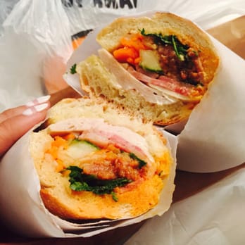 Saigon Shack - spicy bahn mi! has jalapeños inside that can get pretty spicy for those who can't really handle spice! - Vietnamese Near Me - New York, New York