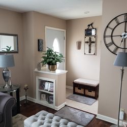 Great Expectations Handyman Service - Painted , modified entry bookcase, installed new door and hung art.