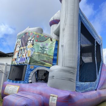 Warrior Bouncers - Bluey Purple Crush Combo - Bounce House Rentals Near Me - Waipahu, Hawaii