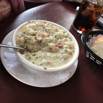 Riverside Restaurant & Lounge - The chowder - comes with a warm roll. Beauty! - American Near Me - Cape Broyle, Newfoundland and Labrador Riverside Restaurant & Lounge - The chowder - comes with a warm roll. Beauty! - American Near Me - Cape Broyle, Newfoundland and Labrador