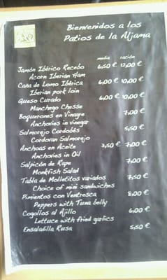Menu photo 2 Taberna Aljama Córdoba, CO
