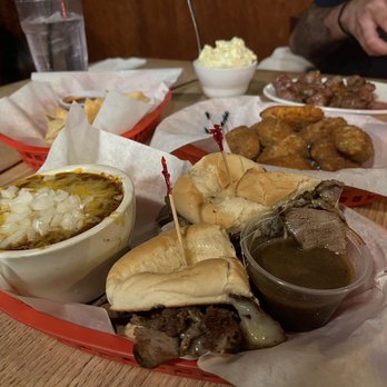 Mt Baldy Lodge - Lodge chili bowl and roast beef dip - American Near Me - Mount Baldy, California