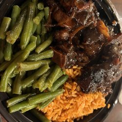 Flavors of Jamaica - Wow this is amazing!!! Oxtails, green beans, and joloft rice.