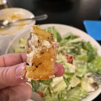 Taxi's Grille & Bar - Caesar Salad enormous crouton - Breakfast & Brunch Near Me - Omaha, Nebraska