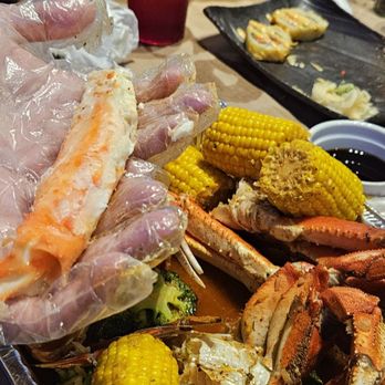 Miso Seafood - This is one of the seafood buckets they have, I can still taste it when I look at this picture - Sushi Bars Near Me - Gulf Shores, Alabama