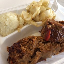 meatloaf, mashed potatoes, and gravy meatloaf, mashed potatoes, and gravy