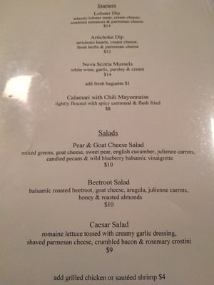 Menu photo 8 The Henry House Halifax, NS
