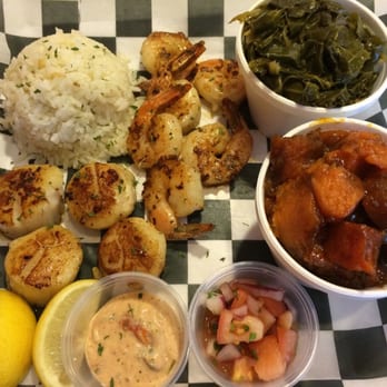 Fish N' Grill - Grilled shrimp and scallops combo! $14.99 - Seafood Near Me - Fredericksburg, Virginia Fish N' Grill - Grilled shrimp and scallops combo! $14.99 - Seafood Near Me - Fredericksburg, Virginia