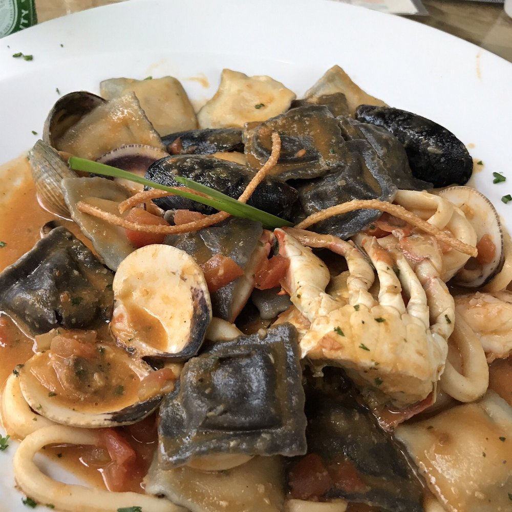 Casa Sofia - Lobster ravioli with seafood sauce - Italian Near Me - Playa del Carmen, ROO Casa Sofia - Lobster ravioli with seafood sauce - Italian Near Me - Playa del Carmen, ROO