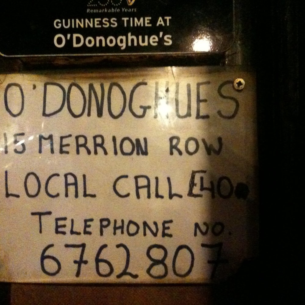O'Donoghue's - Hanging on the wall the location of the pub near restroom - Pubs Near Me - Dublin, D