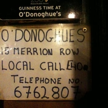 O'Donoghue's - Hanging on the wall the location of the pub near restroom - Pubs Near Me - Dublin, D