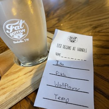 Fat Bottom Brewing - Flight - Breweries Near Me - Nashville, Tennessee Fat Bottom Brewing - Flight - Breweries Near Me - Nashville, Tennessee
