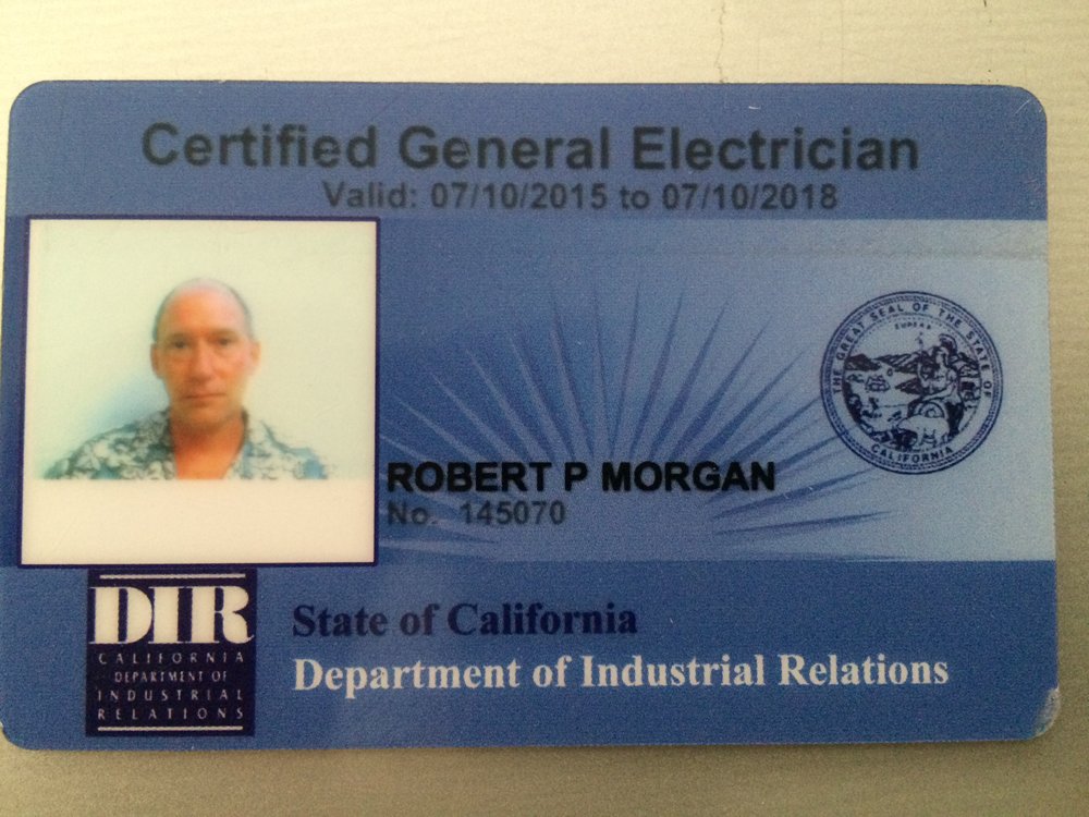 Slide of Robert P Morgan Electrician