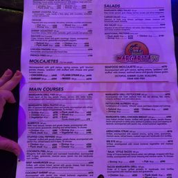 The menu