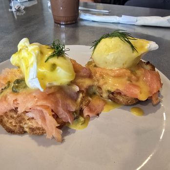 Aioli - Smoked Salmon sandwich bites with poached egg - Cafes Near Me - West Palm Beach, Florida Aioli - Smoked Salmon sandwich bites with poached egg - Cafes Near Me - West Palm Beach, Florida