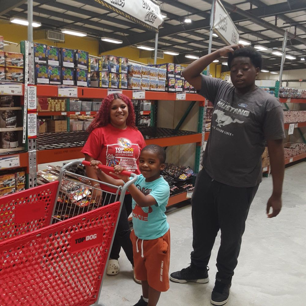 TOPDOG Fireworks | 45 Houston - Shopping at TOPDOG again for BEST PRICES and SELECTIONS with help from the knowledgeable staff! Thanks, Julie and Javier! - Fireworks Near Me - Houston, Texas TOPDOG Fireworks | 45 Houston - Shopping at TOPDOG again for BEST PRICES and SELECTIONS with help from the knowledgeable staff! Thanks, Julie and Javier! - Fireworks Near Me - Houston, Texas