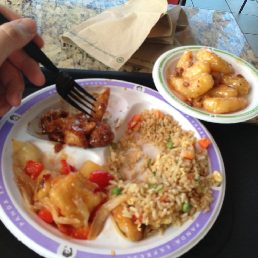 Panda Express - Orange chicken some spicy chicken and walnut shrimp - Chinese Near Me - Spokane, Washington Panda Express - Orange chicken some spicy chicken and walnut shrimp - Chinese Near Me - Spokane, Washington
