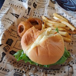 Wayback Burger - Classic burger and half an order of O-fries.