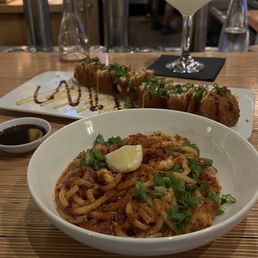 Bar Area, Coconut Curry Shrimp Udon, Sushi, Lemon Drop