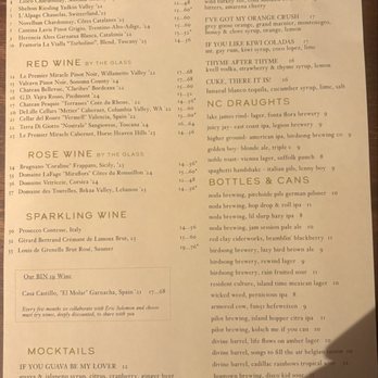 Rooster's Wood-fired Kitchen Uptown - Drink Menu - New American Near Me - Charlotte, North Carolina
