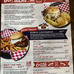 Nu-Way Restaurant & Lounge - Front Menu