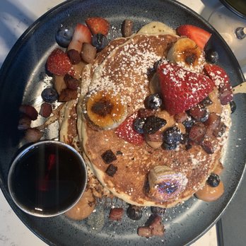 Curfew - "Pancakes fit for the King" PBB pancakes - New American Near Me - Memphis, Tennessee Curfew - "Pancakes fit for the King" PBB pancakes - New American Near Me - Memphis, Tennessee