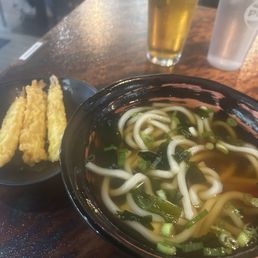 Tempura noodle dish