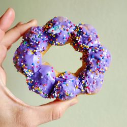Fluffy Donut - Ube mochi donut