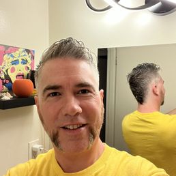 Fresh haircut, front and back. Fresh haircut, front and back.