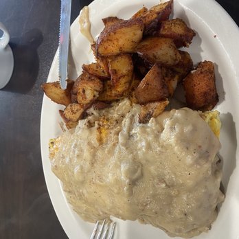 Kristof's Kafe - Meatlovers Biscuit & Gravy... really really good! + coffee came to $17.10. - American Near Me - Davie, Florida Kristof's Kafe - Meatlovers Biscuit & Gravy... really really good! + coffee came to $17.10. - American Near Me - Davie, Florida