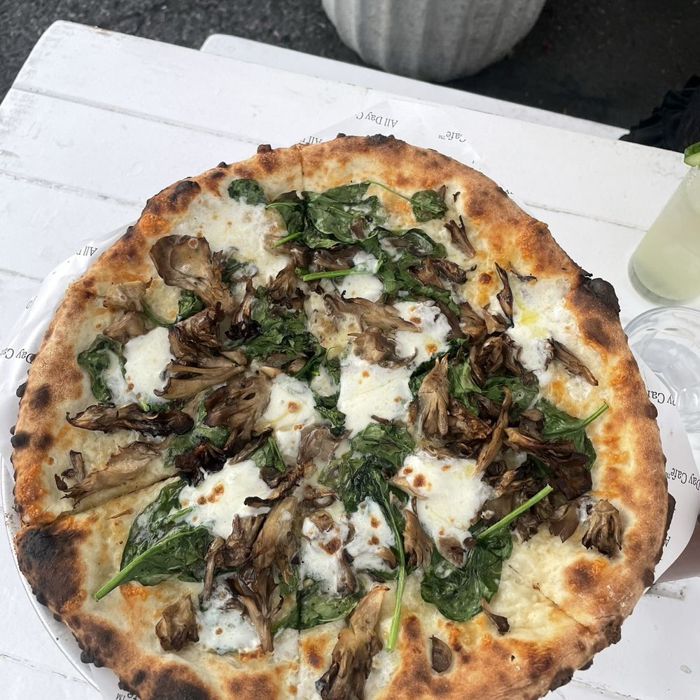 Great White - Mushroom pizza. Amazing! - New American Near Me - Los Angeles, California