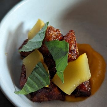 Uchi Denver - The pork belly! So good that as soon as we finished it we had to order another!! - Japanese Near Me - Denver, Colorado