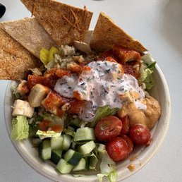 Hot Honey Chicken Hummus Bowl