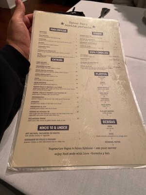 Menu photo 2 Sabor Peru Caldwell, NJ
