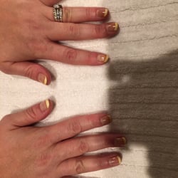V N Nails - Two days after being done . Never going back