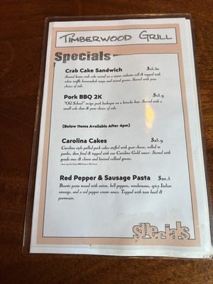 Menu photo 4 Timberwood Grill Charlottesville, VA Menu photo 4 Timberwood Grill Charlottesville, VA