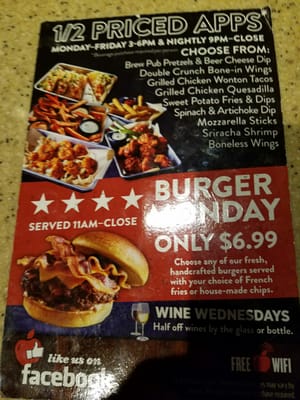 Menu photo 2 Applebee's Grill + Bar Modesto, CA Menu photo 2 Applebee's Grill + Bar Modesto, CA