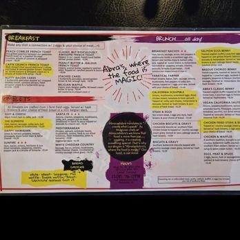 Abracadabra's - Pocatello - The breakfast menu - Breakfast & Brunch Near Me - Pocatello, Idaho