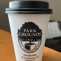 Medium sized oat milk latte