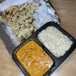 Chicken Tikka Masala and Garlic Naan Chicken Tikka Masala and Garlic Naan